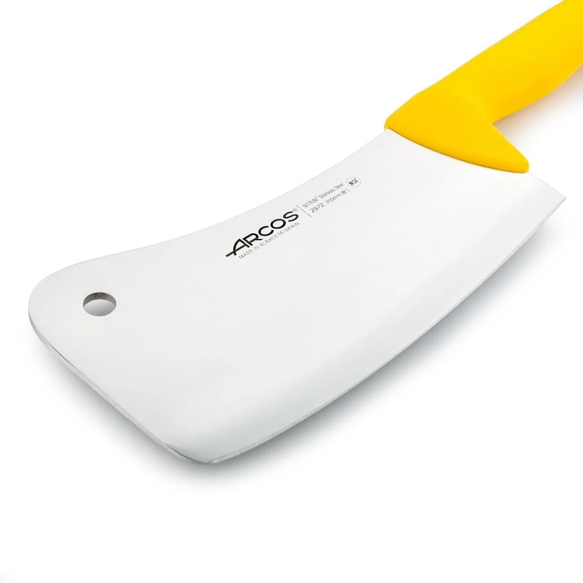 Arcos Serie 2900, Mannaietta Mannaia da Cucina Coltello Scannare Coltello Macellaio, Lama Acciaio Inossidabile NITRUM 200 mm, Manico Polipropilene, Colore Giallo