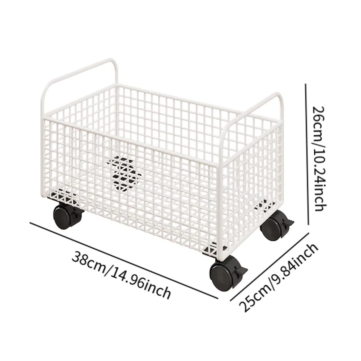 Oshhni Carrello Porta Libri con Ruote sotto la scrivania, Semplice, Multifunzionale, Portatile, Mobile, per riporre Giocattoli, Soggiorno, 38x25x26 Centimetri