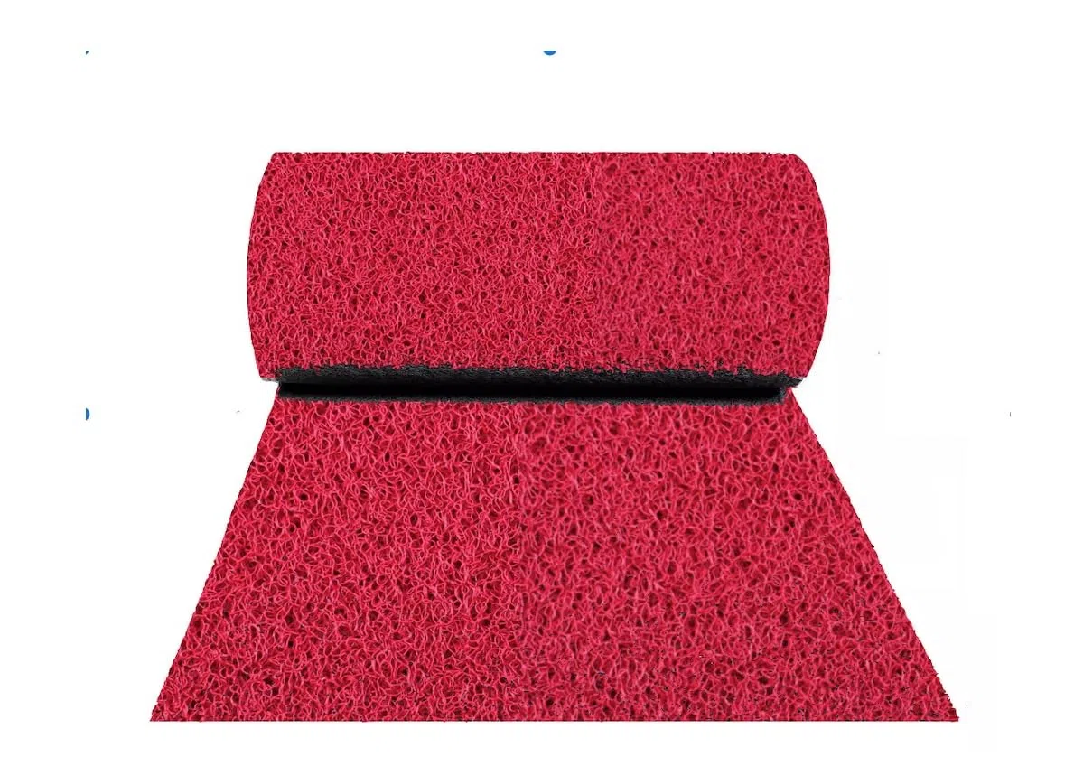 Generico TAPPETO PROFESSIONALE PVC ricciolo (specifico esterni ed incavi) altezza rotolo cm 120 spessore 15mm 5,9Kg/Mquadro CE N1907/2006 sostanze non potenzialmente pericolose (ROSSO, 60x100 Cm)
