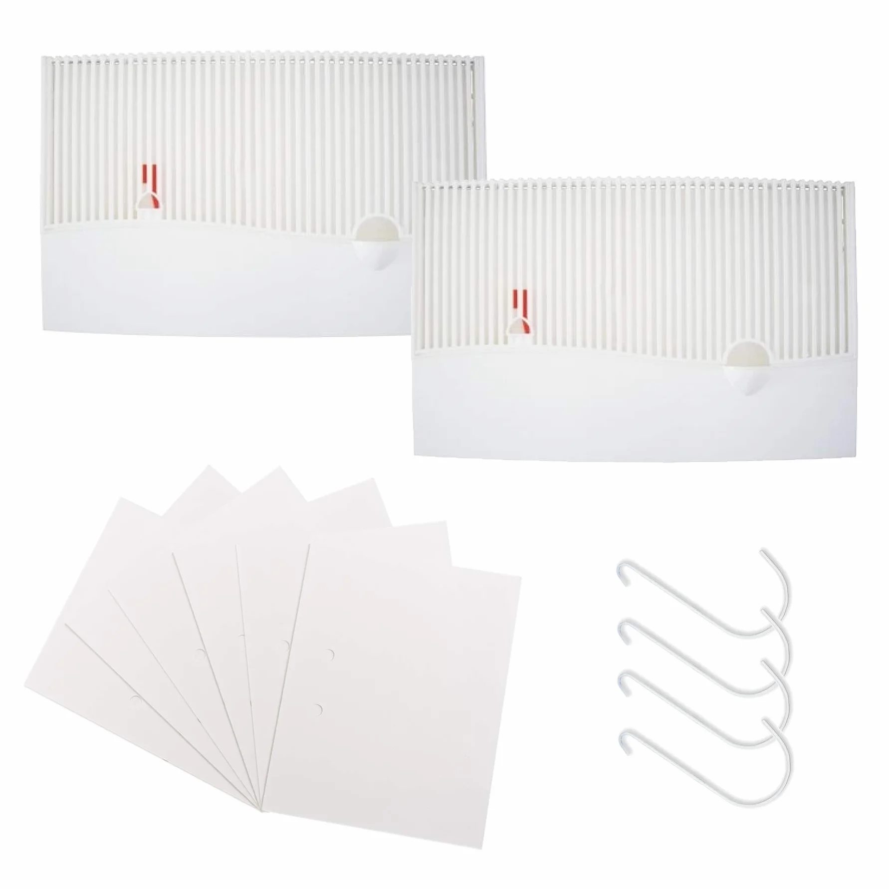 Metrox - Umidificatore con indicatore del livello dell'acqua, set da 2 per il fissaggio al radiatore + 12 inserti in tessuto non tessuto, per ambienti fino a 40 m², evaporatore, diffusore a1650