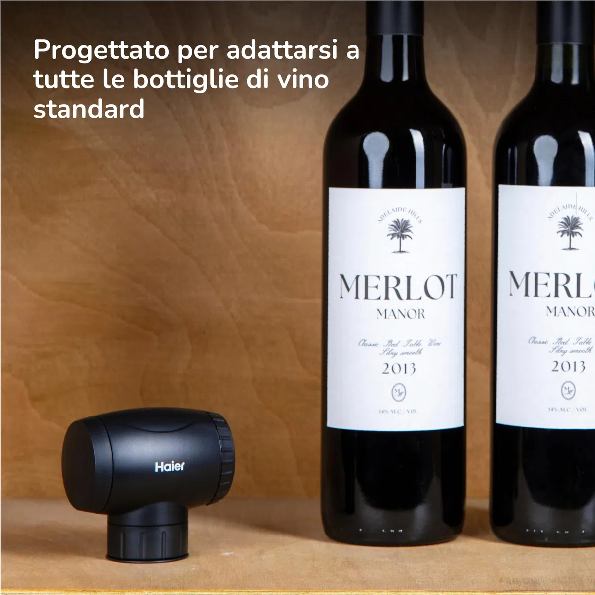 Haier Set Regalo Vino Edizione Limitata - Termometro Digitale e Tappo Conservazione Sottovuoto | Gift Box Premium