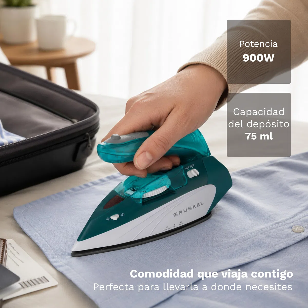Grunkel PLV-900 - Piastra da viaggio, 900 W