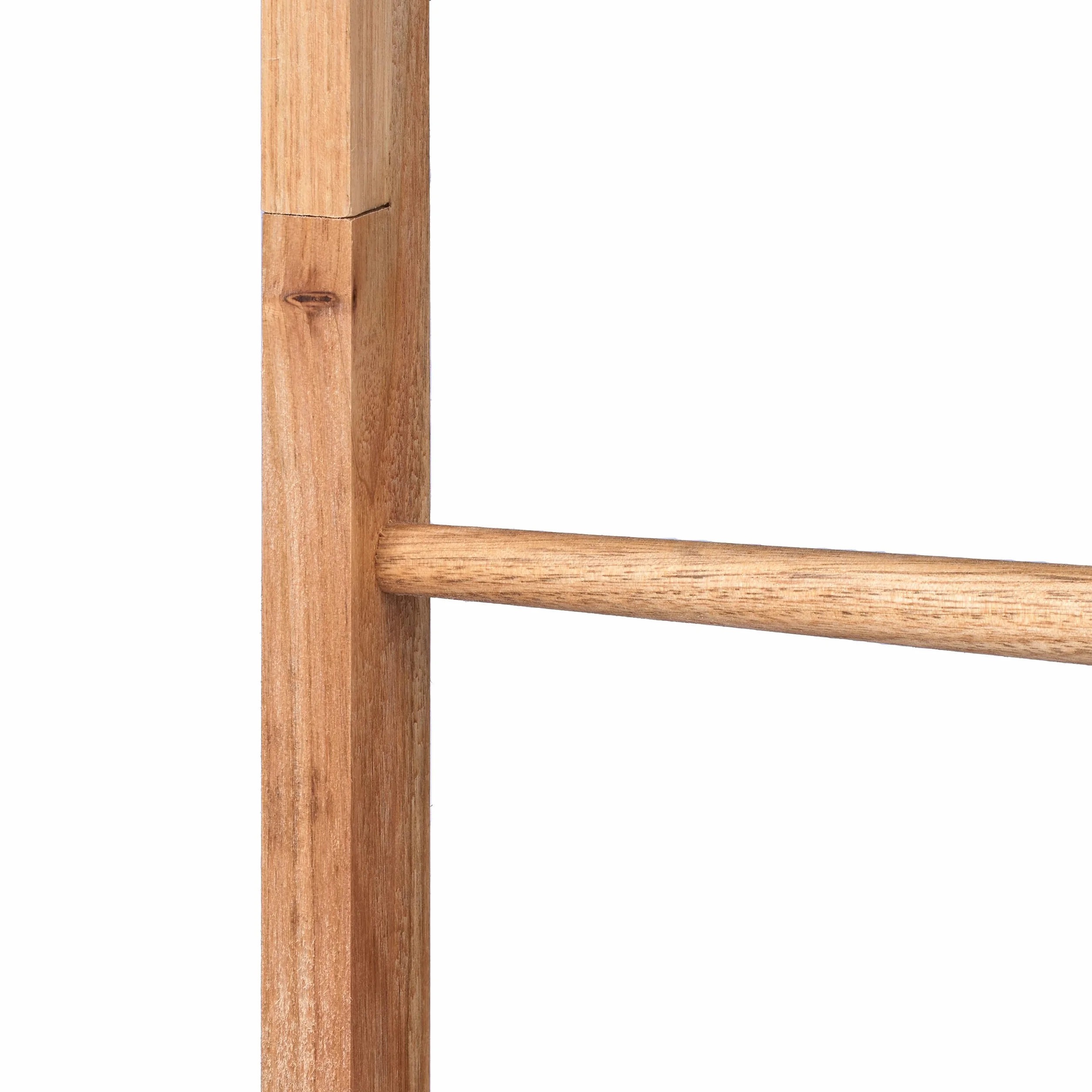 Relaxdays Portasciugamani a Scala, 6 Aste, Scaletta per Asciugamani, da Appoggiare in Bagno, HxL: 170 x 55 cm, Marrone