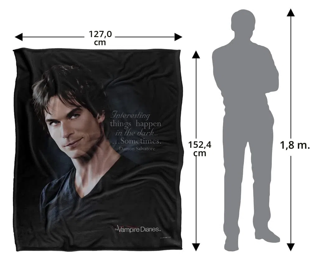 Vampire Diaries Sometimes Coperta super morbida al tatto setoso – 152 x 127 cm