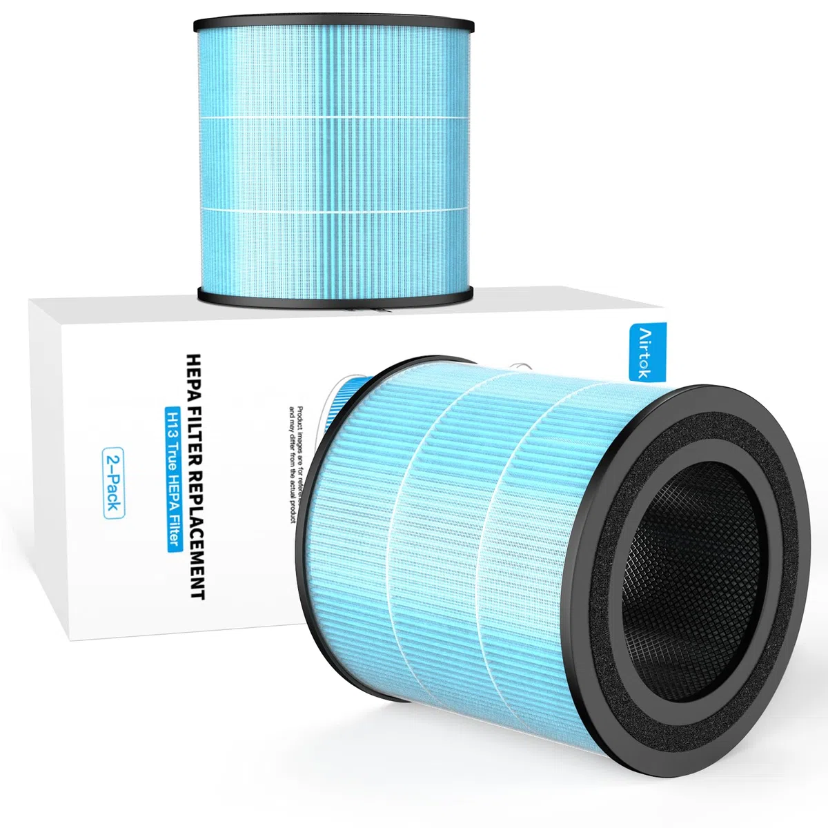Airtok H13 Filtro di ricambio HEPA, carbone attivo ad alta efficienza, adatto al purificatore d'aria AP0601, rimuove polline, polvere, forfora di animali e altri allergeni