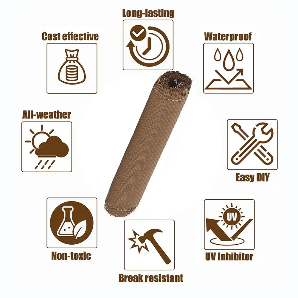 HEYOUTH Larghezza Fettuccia,Fettuccia Aperta Foglio di Rattan Intrecciato,Larghezza in Rattan,Impermeabile,in plastica a Nido d'Ape Intrecciato,per Mobili Sedie Armadietti (Curry, 40cm x 2 m)