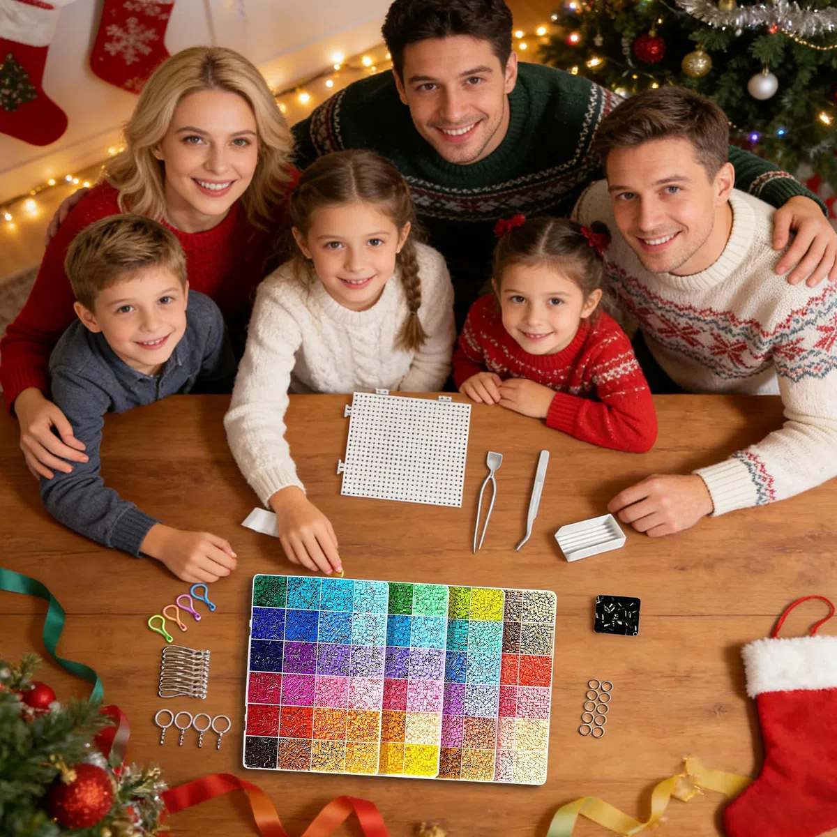 Generisch Perline da stirare per bambini, set fai da te fatto a mano, 24-96 colori, perline da stirare per feste di compleanno per bambini, progetti scolastici, attività familiari, campo estivo a casa