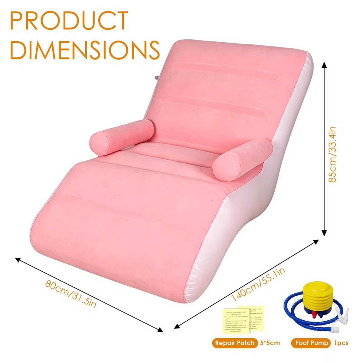 Divano ad aria, divano da campeggio con poggiapiedi, divano gonfiabile, poltrona gonfiabile, poltrona gonfiabile, poltrona da piscina, airlounge, pouf da esterno, per campeggio, casa (1, S | Gonfiabile