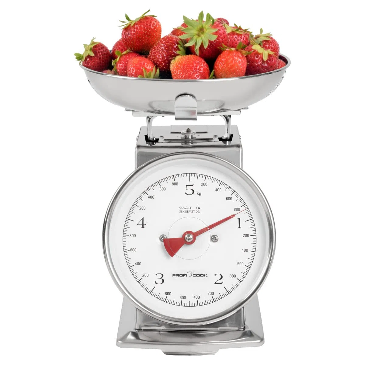 ProfiCook Bilancia da cucina analogica meccanica retrò fino a 5 kg con funzione Tara, facile da leggere PC-KW 1247