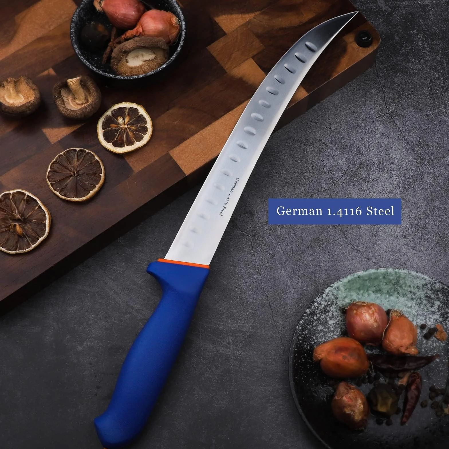 DRAGON RIOT Coltello da Carne Pro, Coltello Macellaio Estremamente Affilato, Coltelli da Cucina Con Impugnatura Antiscivolo, Coltello da Chef Professionale da 27 cm
