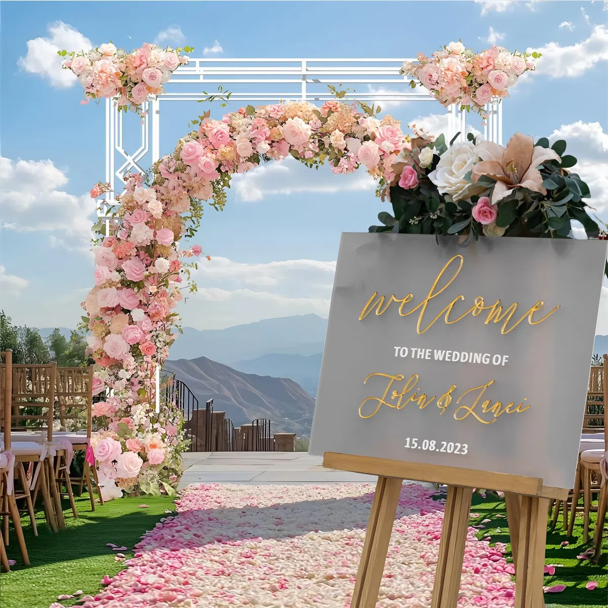 Cartello For Matrimonio In Acrilico Satinato Personalizzato, Cartello Di Benvenuto Personalizzato, Cartello Di Benvenuto In Acrilico Stampato In 3D