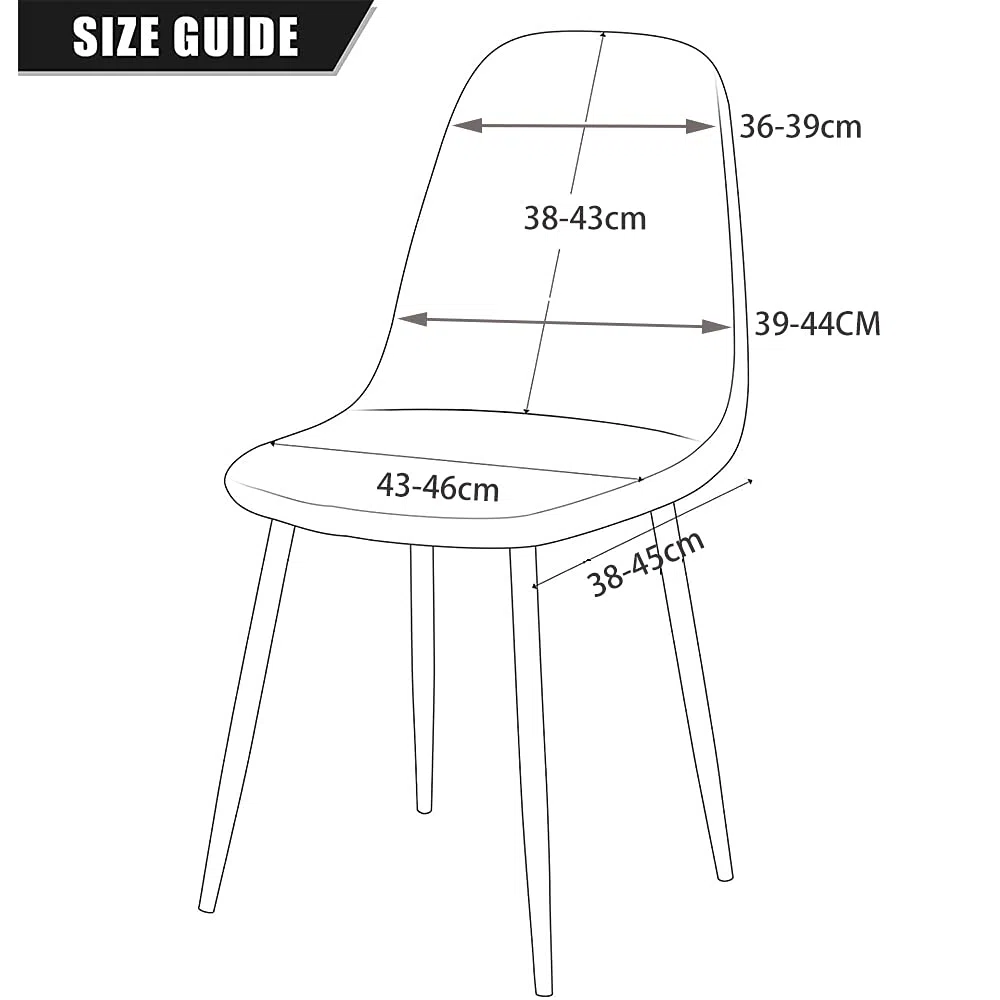 Coprisedie Sala da Pranzo Scandinavo Fodere per sedie in Velluto Elasticizzato Fodere per sedie da Pranzo scandinave 2/4/6 Pezzi