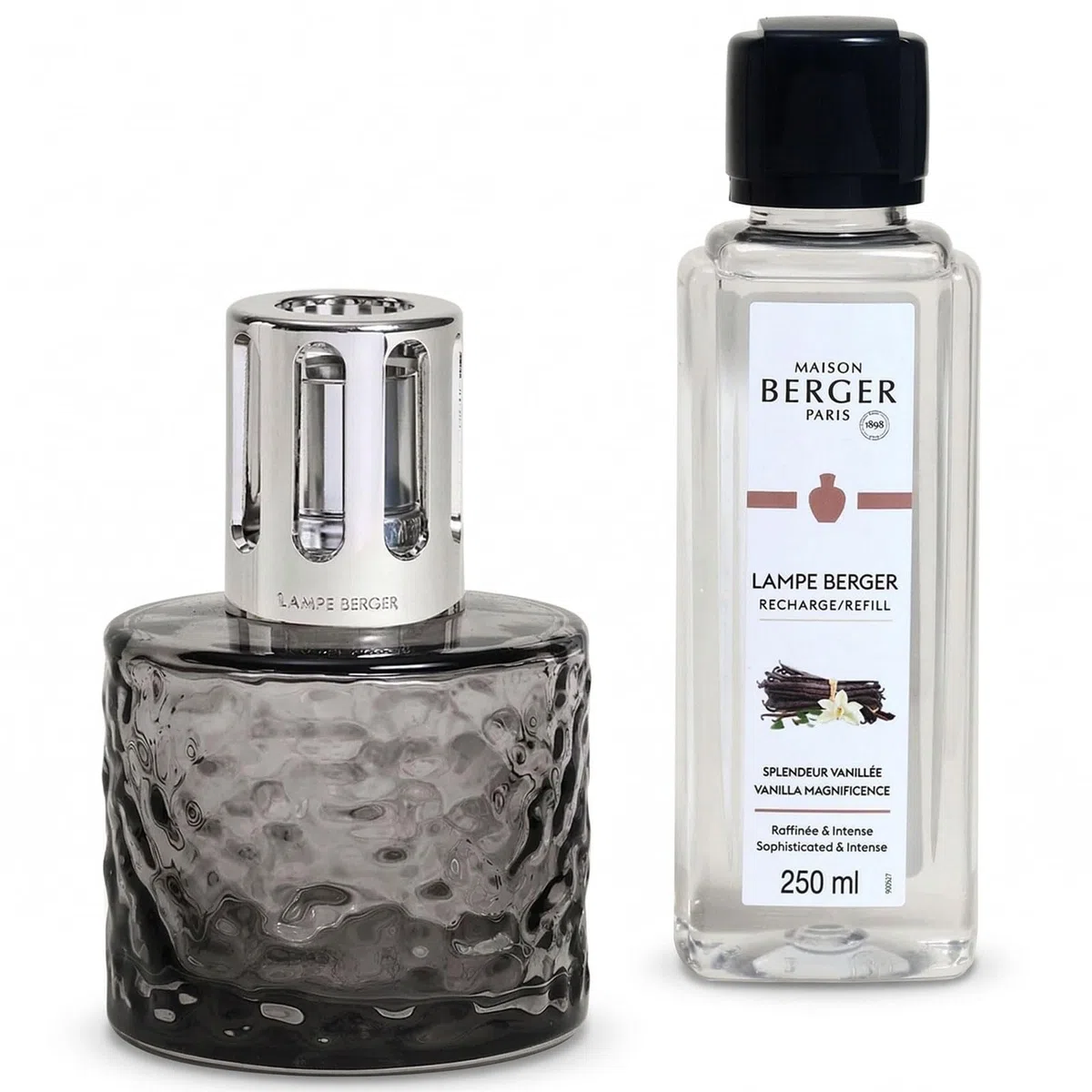 Lampe Berger Lampada Catalitica Cofanetto Mirage Noir con Flacone 250ml Splendeur Vanillée