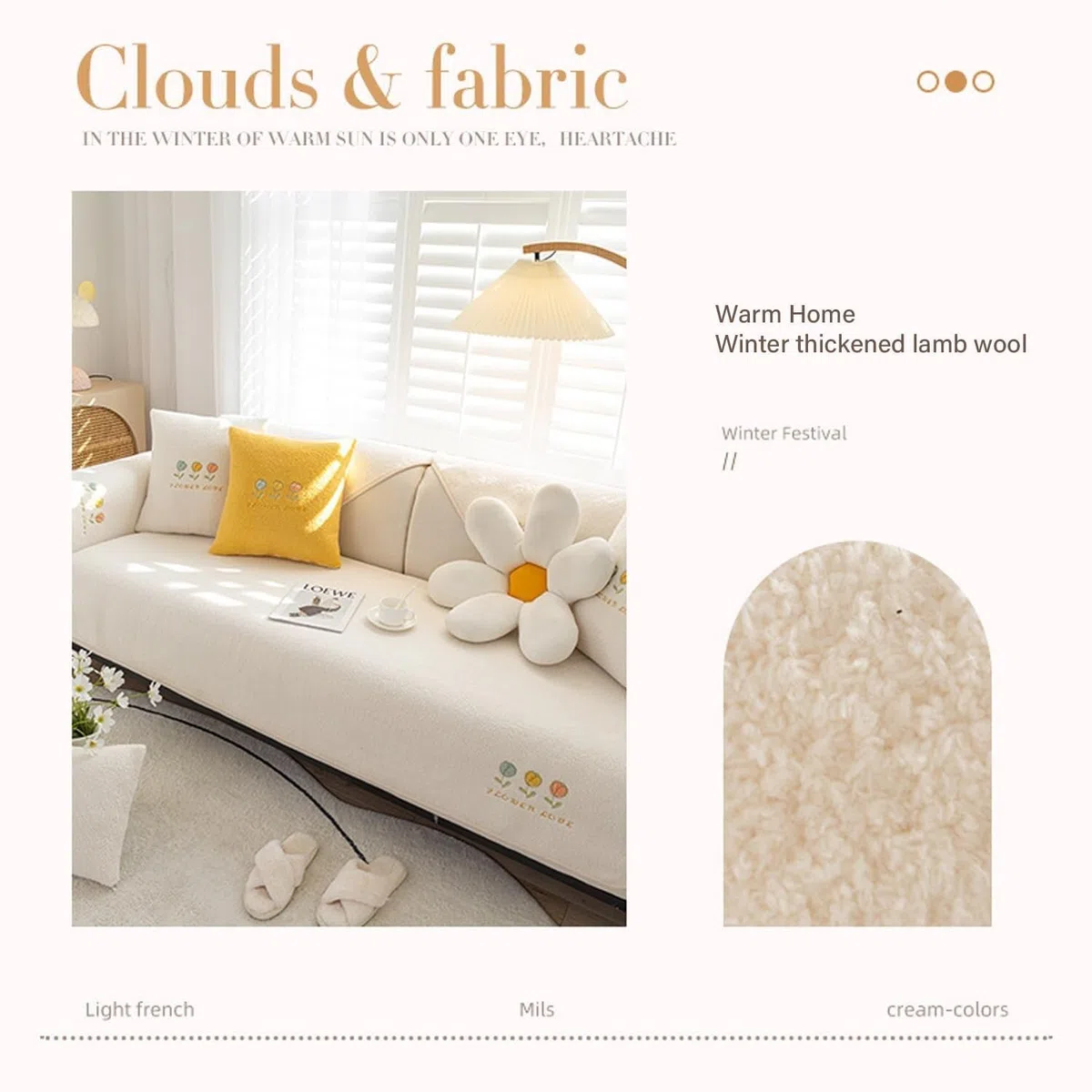 Upgraded Couch Covers - Copridivano Morbido Sherpa Copridivano Antiscivolo In Pile Sherpa Fuzzy Spesso Autunno Inverno Fodera for Divano Componibile Lavabile for Soggiorno Copridivano for Cani Gatti(G