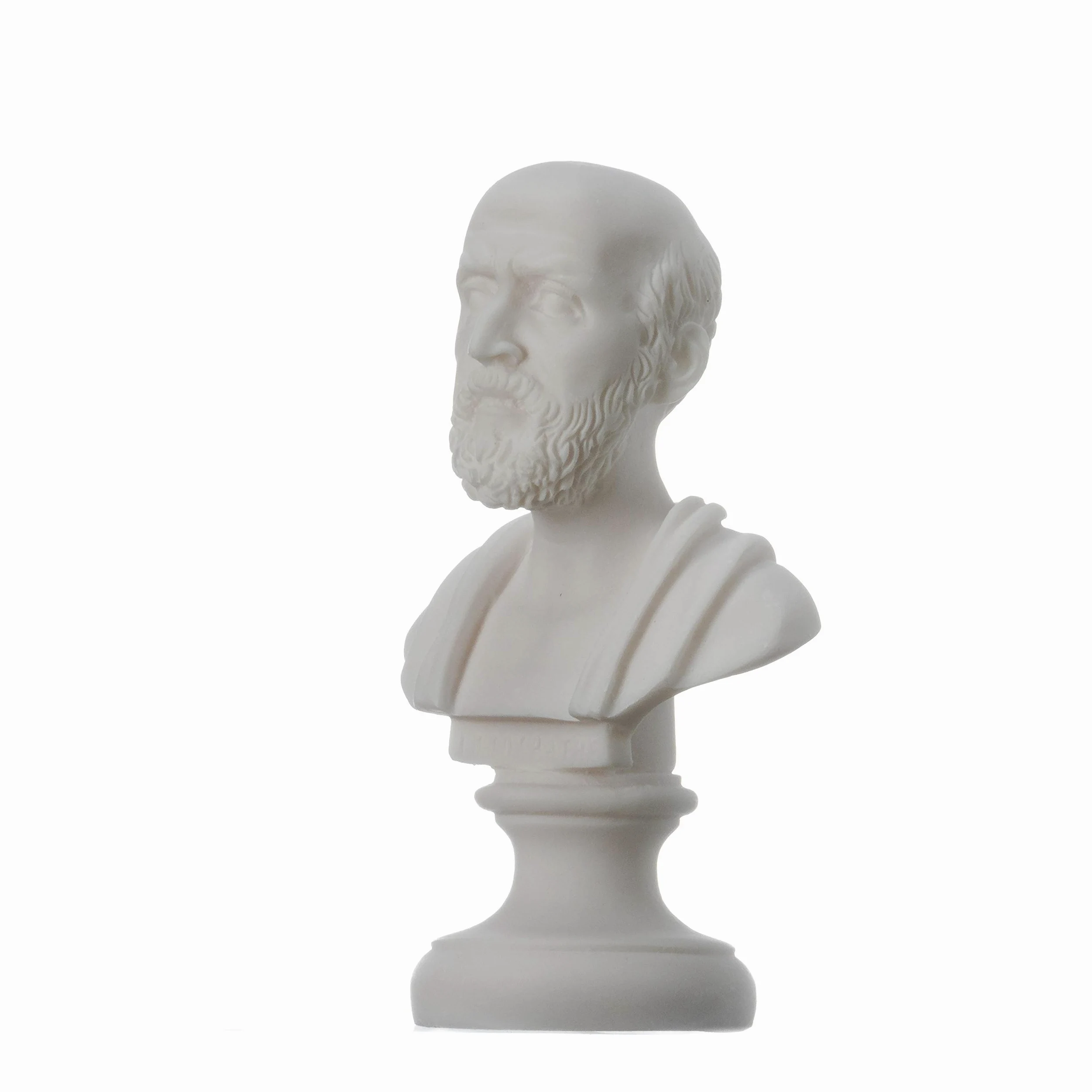 BeautifulGreekStatues Ippocrate di Kos Padre della Medicina Statua in alabastro Busto 15cm