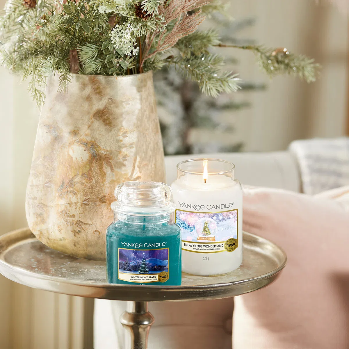 Yankee Candle Candela profumata | Candela in giara grande Snowflake Kisses | Durata: fino a 150 ore | Regalo perfetto per donne