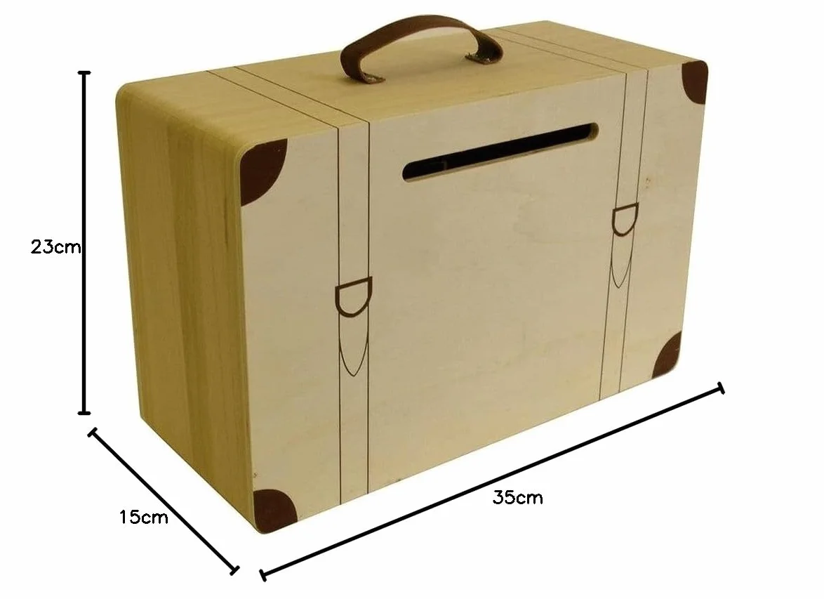 Artemio 14002115 urna Valigia, Legno, 35 x 15 x 23 cm