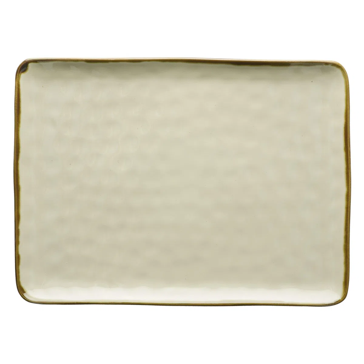 Thun Rose & Tulipani, Vassoio Rettangolare Avorio con Bordo Dorato in Ceramica Decorata, Linea Concerto, 36x26.6 cm