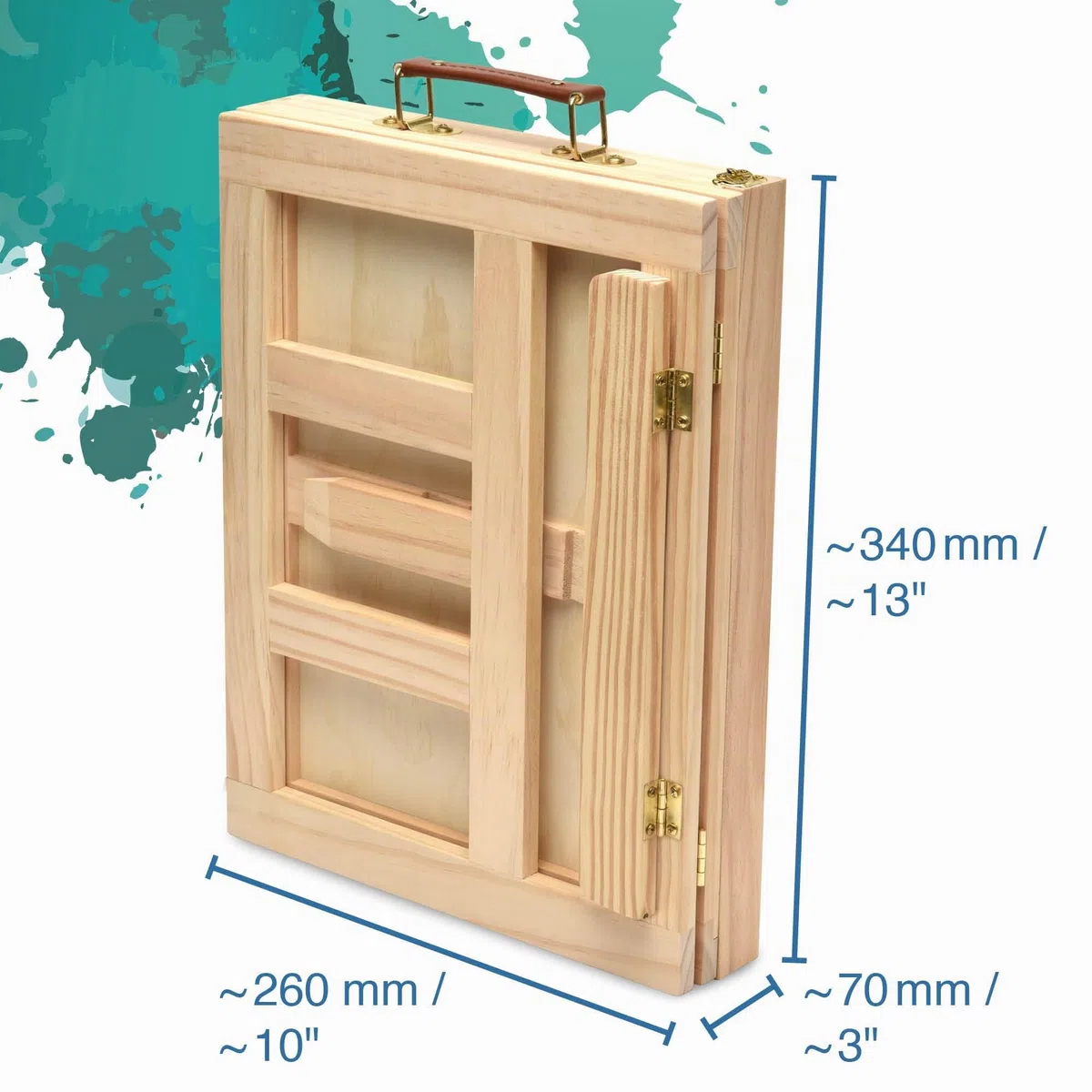Artina Kit pittura Milano con cavalletto da tavolo tela pittorica 20x30cm colori acrilici pennelli spatoline e tavolozza - set da pittura completo