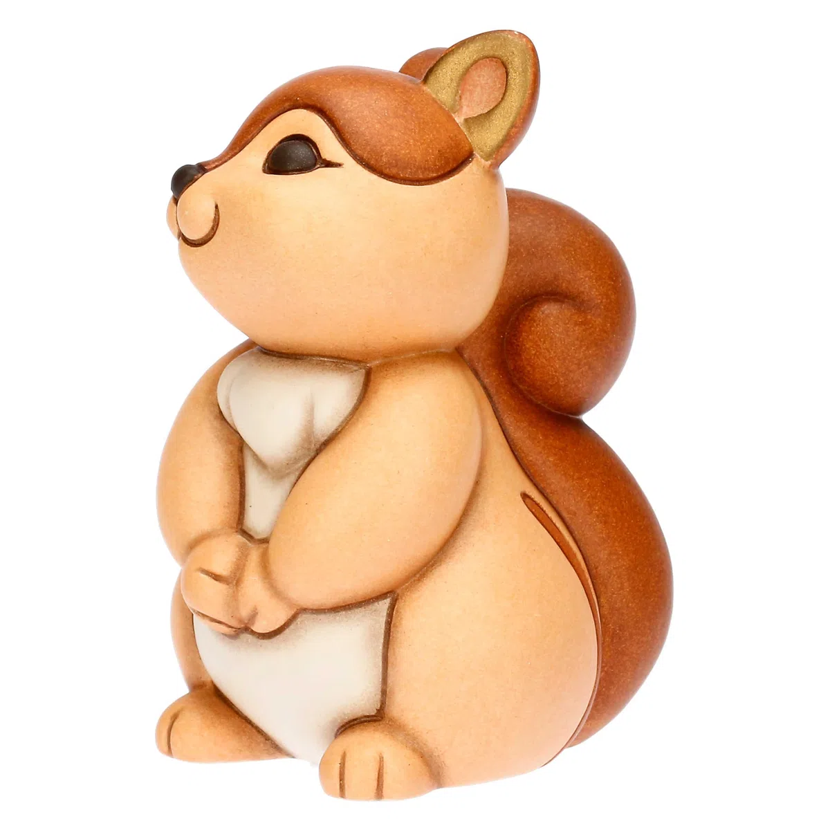 THUN- Scoiattolo Diva in piedi - piccolo - ceramica - Collezione Plumè - 6,5 x 5,3 x 8,5 cm