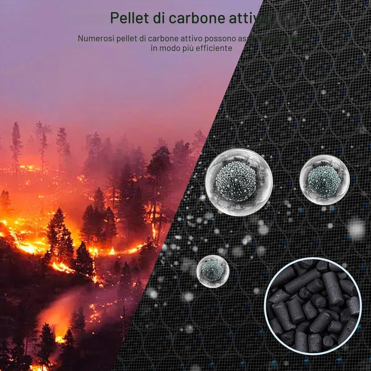 Filtro di ricambio HEPA adatto al purificatore d'aria AP2301 Airtok, carbone attivo ad alta efficienza, rimuove polline, polvere, forfora di animali e altri allergeni