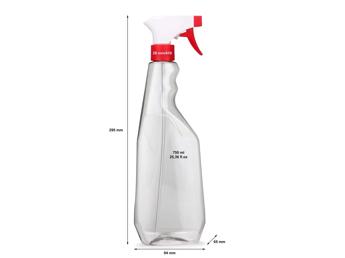 Octopus 10 bottiglie spray da 750 ml in PET, bottiglie spray con pistola a spruzzo, atomizzatori vuoti con ugello a spruzzo regolabile (getto/spruzzo), ad es. per piante/fiori, pulizia, officina
