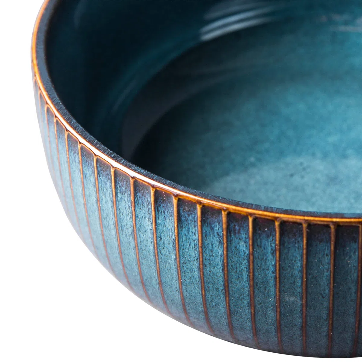 CSYY Insalatiera Ceramica Hoteck, Grande Ciotola per Insalata Smalto Cina in Porcellana 21 cm, blu
