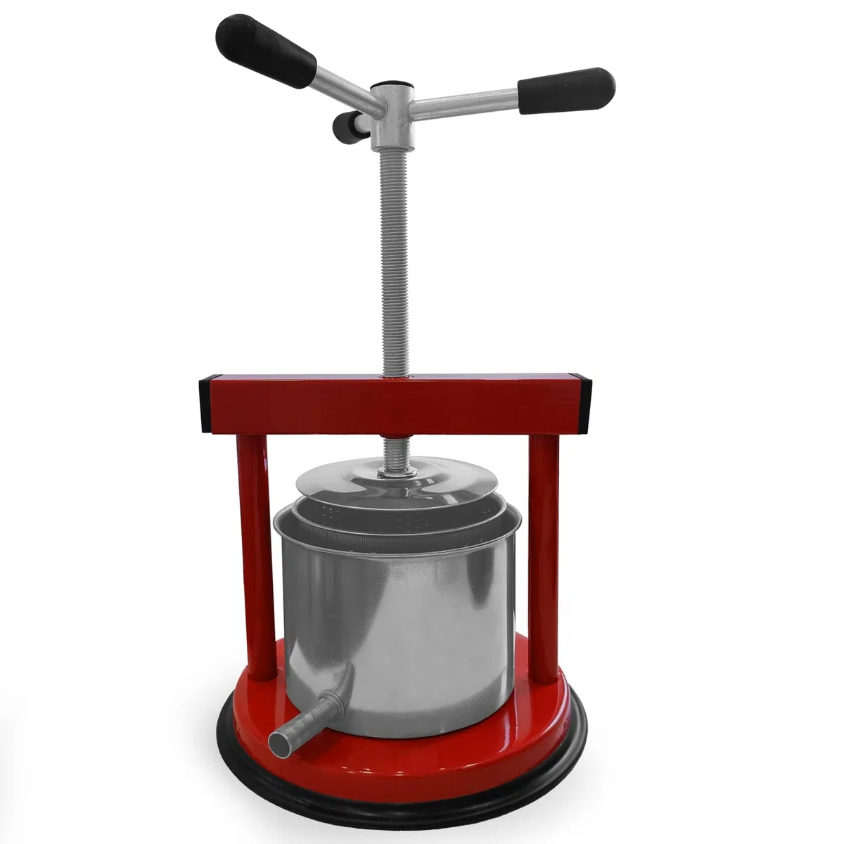 ESTO Torchietto Premitutto per Melanzane, 1,5/3 / 5 kg, Torchio Premitura Mirto e Nocino per Conserve Succhi e Premute, in Acciaio Inox Alimentare, Piccolo Medio Grande, Pressa Manuale (3 Litri)