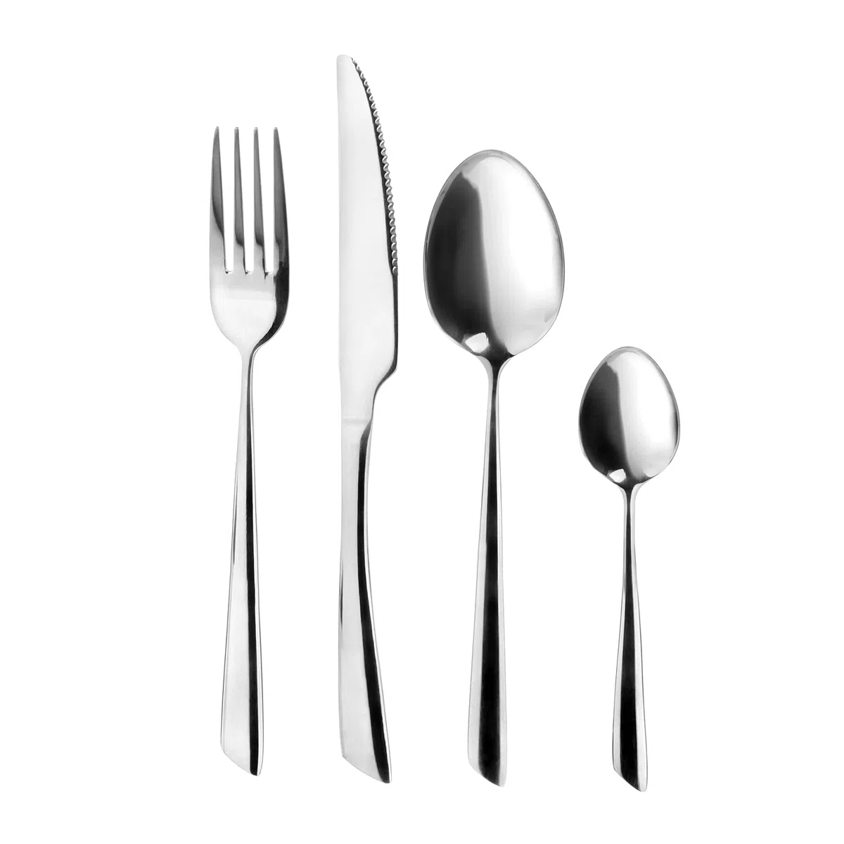 KASANOVA Servizio tavola 24 posate in acciaio inox linea Delta Tavola