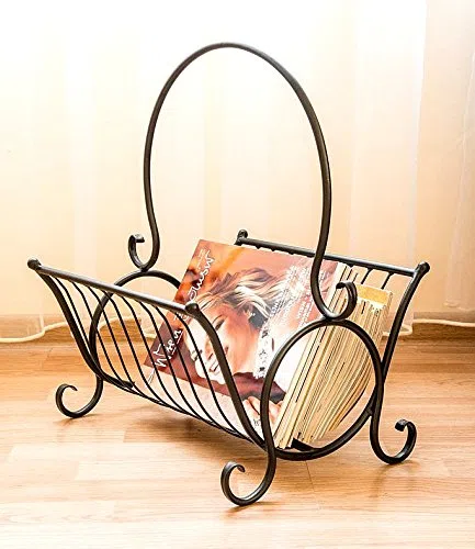 DanDiBo Cesto giornali Porta riviste in Metallo Alt. 52cm Porta riviste Tavolinetto