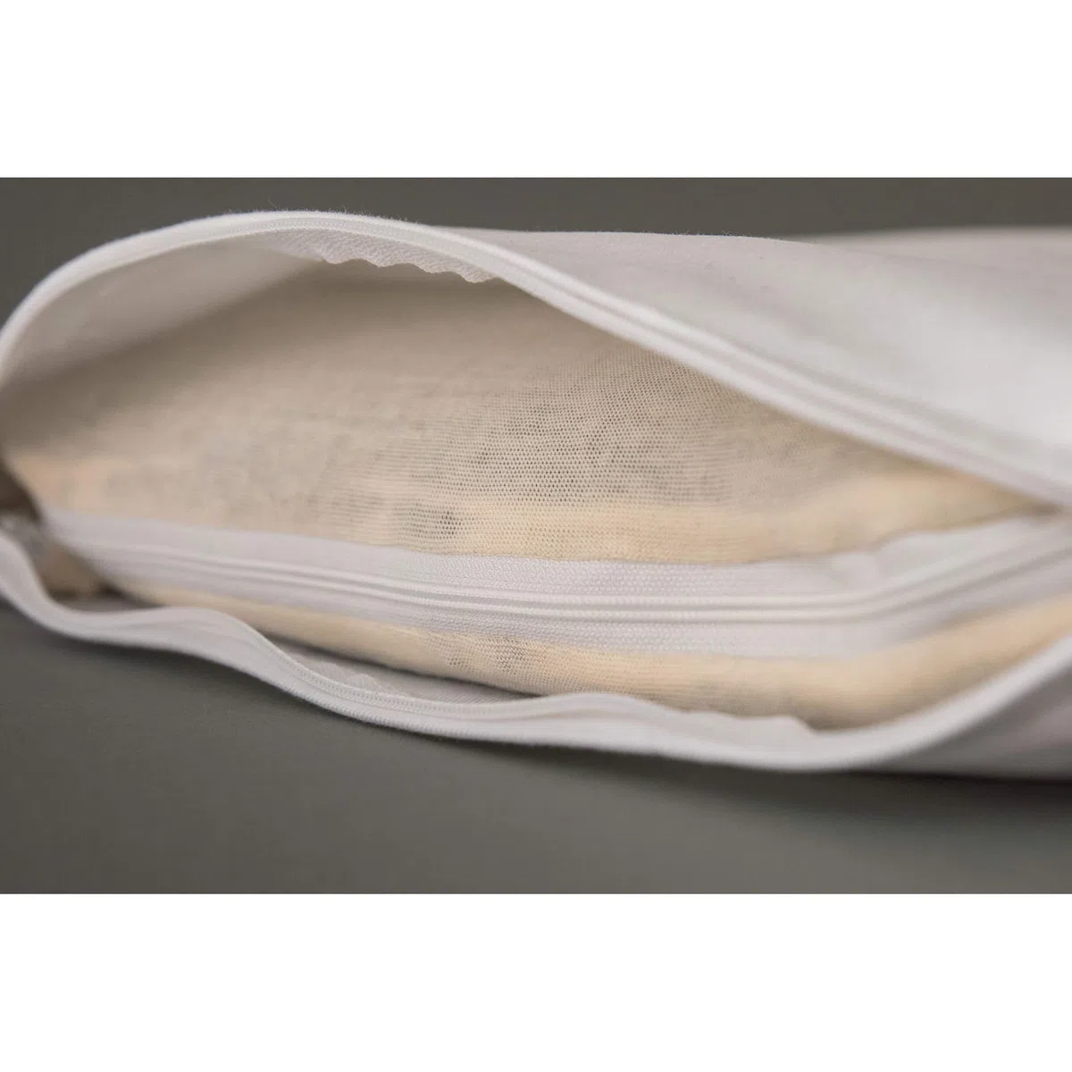 Giraffenland Cuscino di grano saraceno bio 40x40cm Tessuto trapuntato bianco, Cuscino con fodera interiore supplementare bio