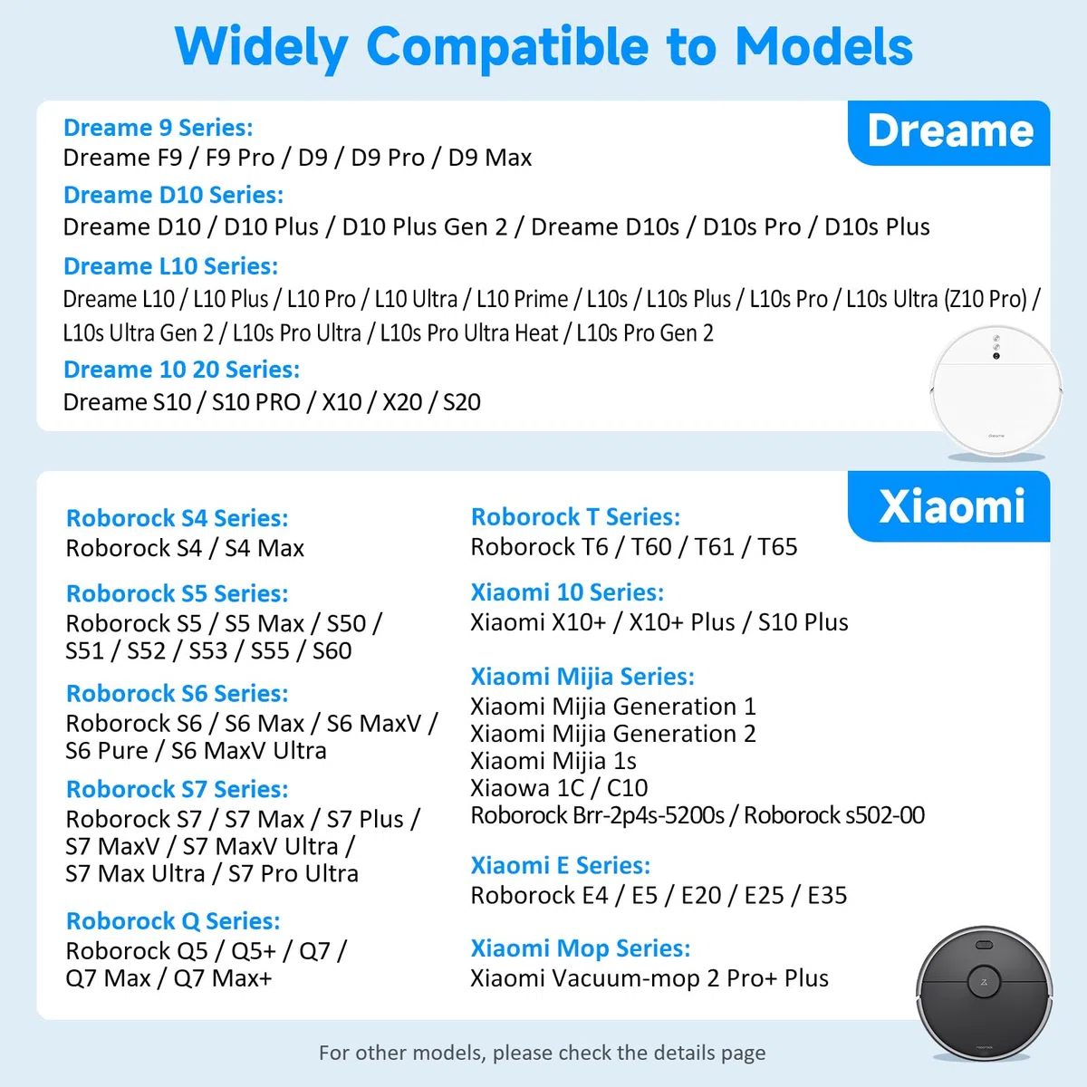 6700mah Batteria per Dreame L10s Ultra, L10 Pro, L10, Z10, Z10 Pro, D9 F9 Pro/Max, L10s Ultra Gen 2, D10 Plus Gen 2, L10 Prime, D9 Max Gen 2, Xiaomi 20+/X10, S5/S6/S7/Q5/Q7 MaxV Ultra Pure