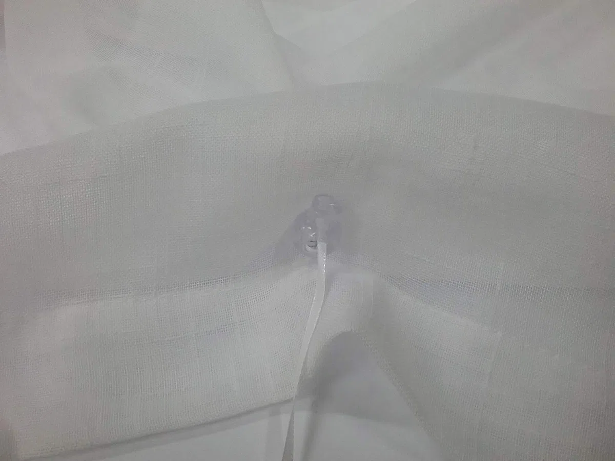 Coppia Tende a Pacchetto Tendine Regolabili per Finestra a Vetro Misura 45x150-60x150-90x150 cm-Colore Bianco (B - bxh 60x150 cm)