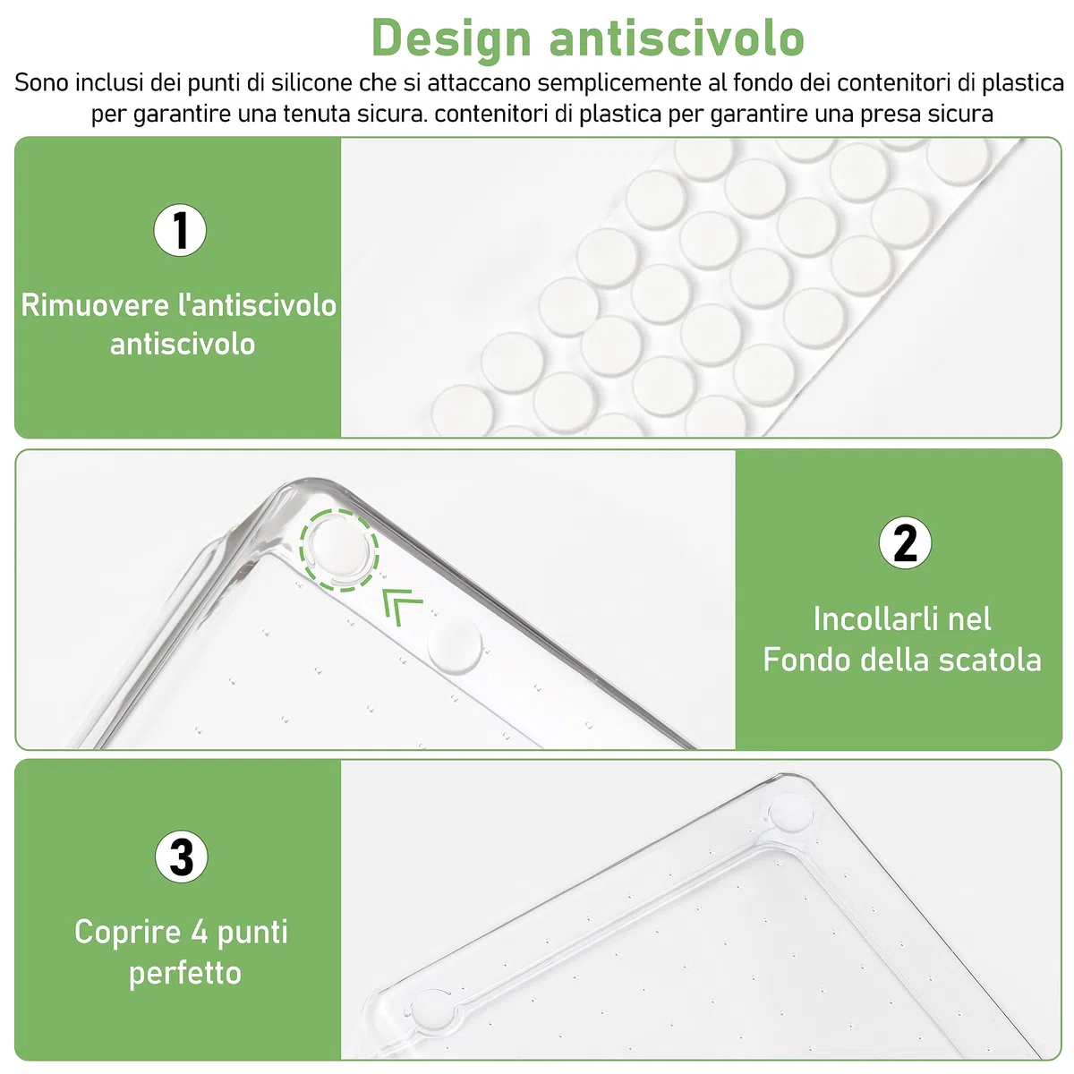 Set di 6 Organizer Cassetti Cucina Trasparente, Plastica Organizer per Cassetti Bagno Scrivania Letto Scatole Cassetto, per Contenitori Trucchi, Posate, Gioielli, Organizzatore Cassetti Portaoggetti