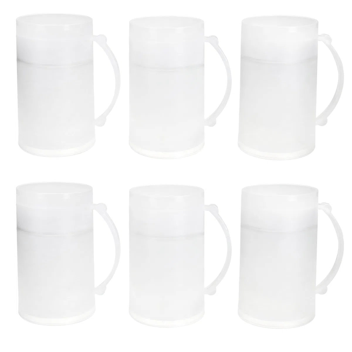 MamboCat ToGo - Set di 6 boccali da birra in plastica, 0,4 l, con manico, per campeggio, attività all'aperto, picnic, idea regalo