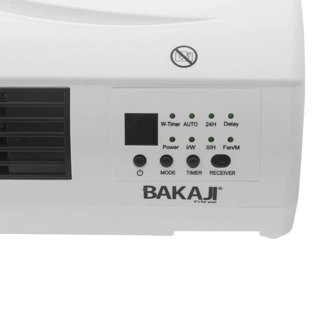 Termoventilatore Ceramico Elettrico a parete Montaggio a muro con Telecomando 2 Livelli di Potenza Selezionabili 1000W / 2000W, Display LED e Funzione Timer 24H e Funzione Ventilatore,Bianco