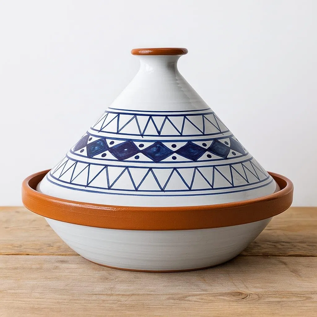 Tajine Pentola Terracotta Piatto Etnico Marocchino Tunisino XL 32cm 0212242002