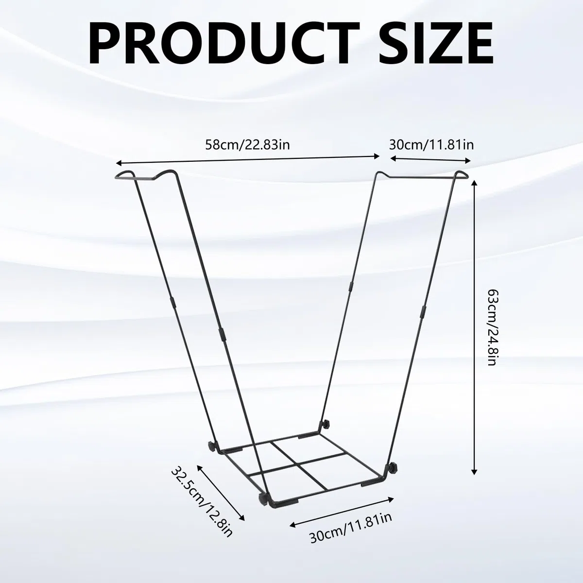 Porta Sacco della Spazzatura Giardino, 2 Pezzi Supporto per Sacchi della Spazzatura in Ferro Resistente Supporto per Telaio Multifunzionale per Sacco della Spazzatura per Campeggi