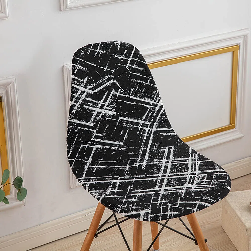 Coprisedie da pranzo scandinave Fodera per sedia scandinava per sala da pranzo Fodere per sedie scandinave a forma curva 4 pezzi