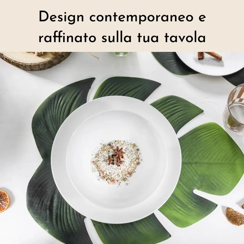 Servizio Piatti 18 Pezzi, Set Piatti 6 Persone in New Bone China, Finitura Lucente e Design Contemporaneo, Eleganza Sottile per Tavole Moderne e Raffinate – Linea Coup