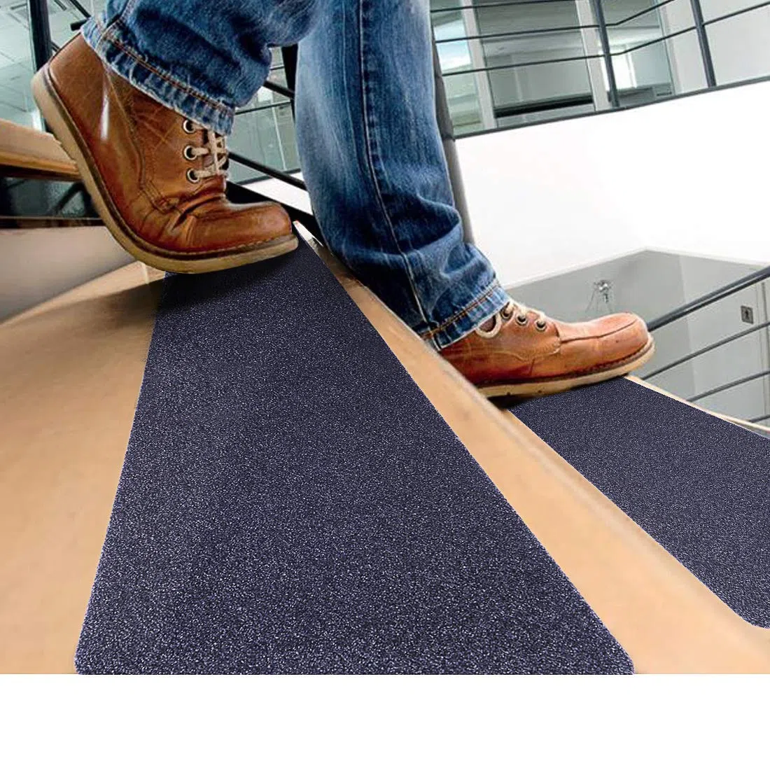 15 cm x 60 cm Battistrada per Scale Antiscivolo, Battistrada Antiscivolo, Battistrada per Scale di Sicurezza, Battistrada, Strisce Antiscivolo, Sicurezza Bambino/Anziano/Animale Domestic 10 pezzi
