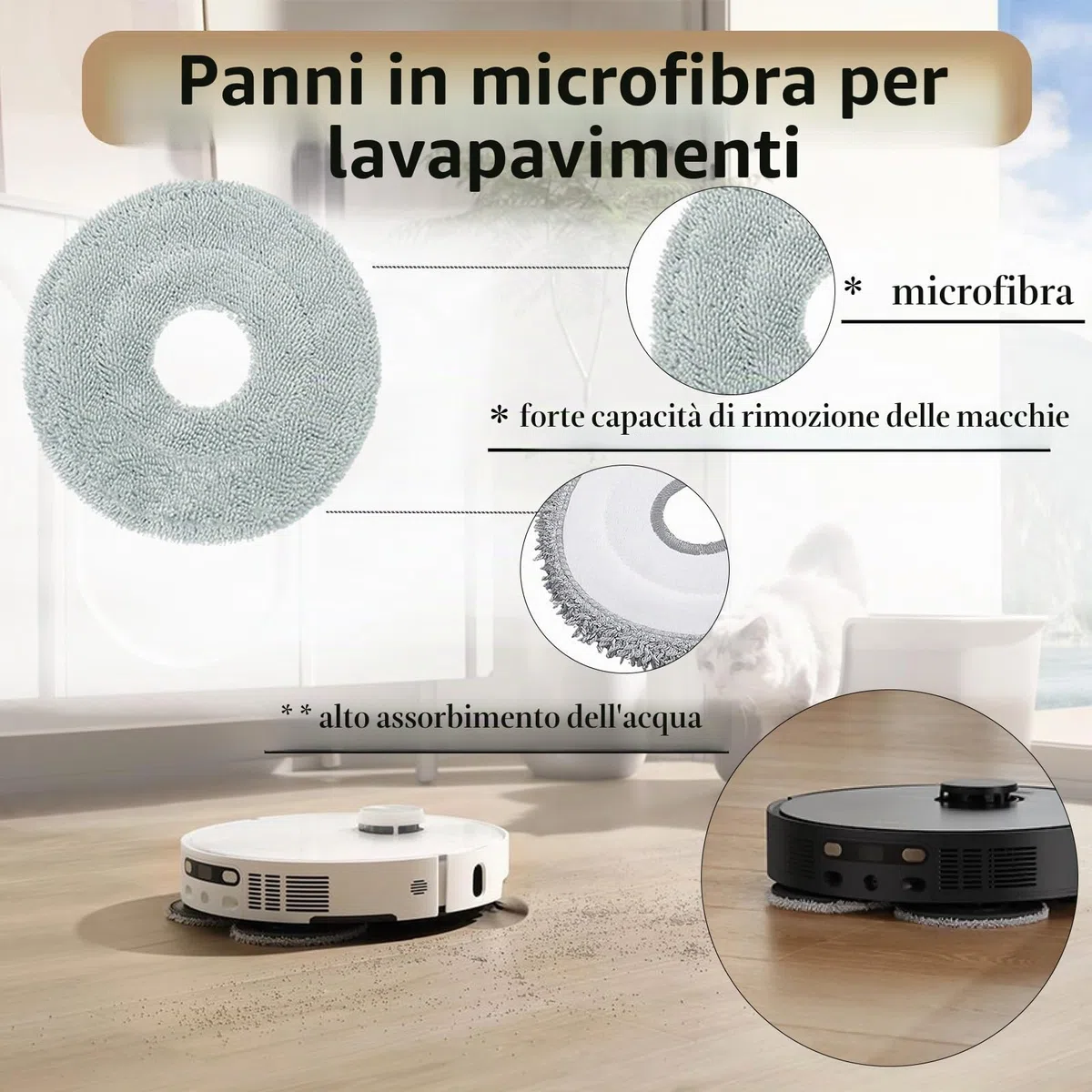 Accessori di Ricambi per Dreame X50 Ultra Complete/ L50 Pro Ultra/ X50 Master/ L40s Pro Ultra, Kit 1 Set Spazzola Principale, 4 Filtri Hepa, 4 Spazzola Laterale, 4 Sacchetti Aspirapolvere, 6 Panni Mop