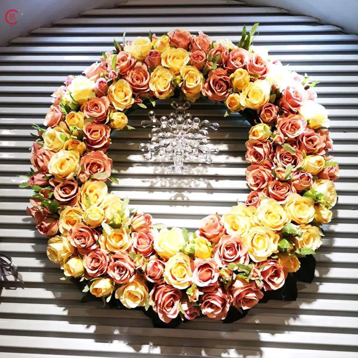 Set di 3 ghirlande in schiuma, rotonde, Ø 30 cm, anello in schiuma per fiori, con vaschetta di raccolta, spugna per fai da te, feste, matrimoni, regali