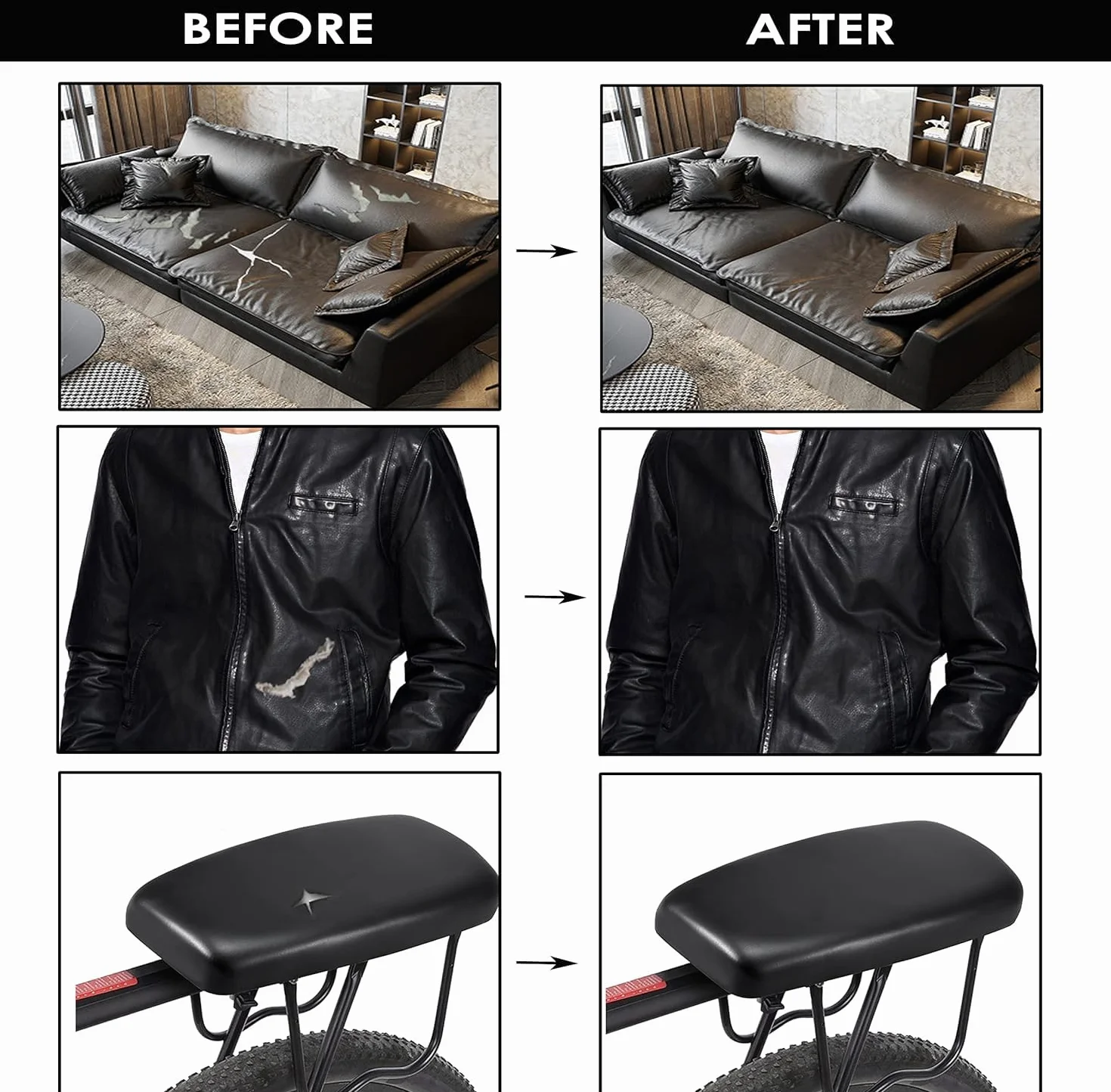 Pelle adesiva per riparazioni100 cm x 300 cm, Foneso Toppa autoadesiva in pelle per riparazione e restauro di divano, borsa, giacca, seggiolino auto e mobili in pelle
