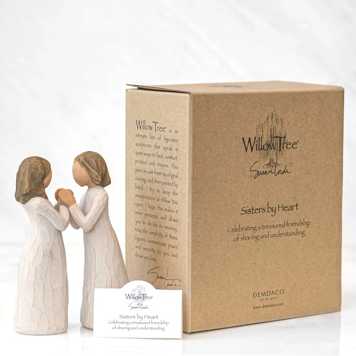 Willow Tree 26023 Sorelle di Cuore Resina, Design di Susan Lordi, 13 cm