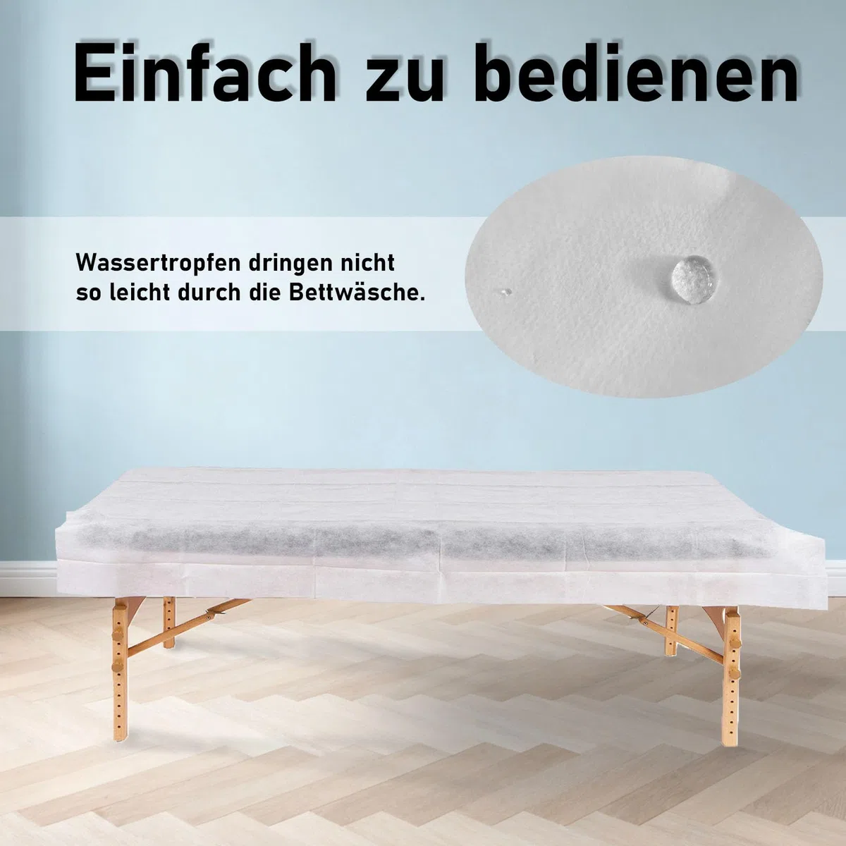 Lenzuolo Usa e Getta, 100 Pezzi 80 x 180cm Lenzuola Monouso in Tessuto non Tessuto, Copri Lettino Estetista, per uso in Centri Medici Temporanei, Case di Cura, Bianco