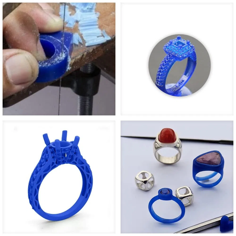 Stampo in cera persa per scolpire gioielli, 0,5 kg (blocco di cera blu)