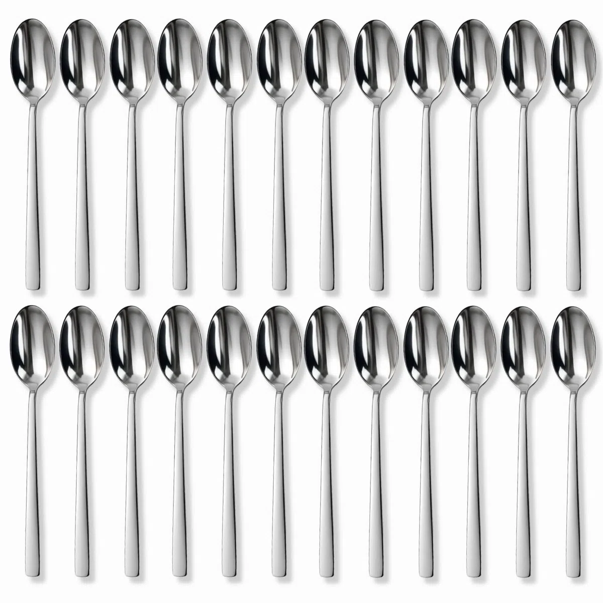 Paluplus Set 24 Cucchiaio in Acciaio Inox, Lunghezza 20,5 cm, Posate con finitura lucida, Design elegante, Lavabili in Lavastoviglie, per Casa, Cucina e Ristoranti Hotel, Made Italy -301M