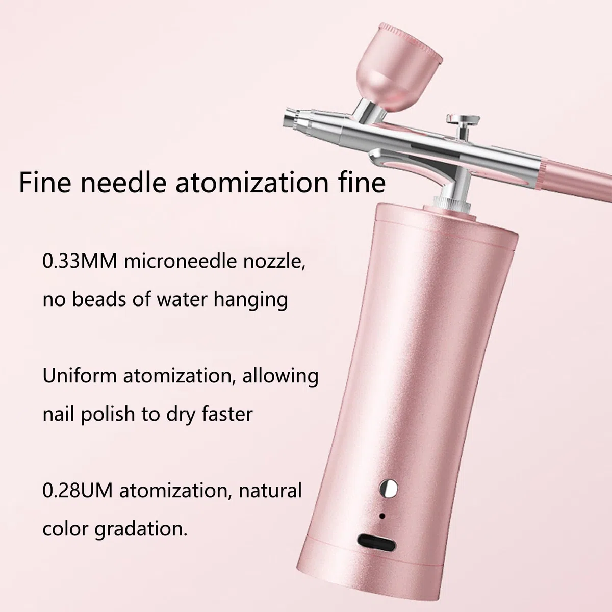 RoseFlower Kit Aerografo Senza Fili Ricaricabile, Aerografo di Bellezza, Mini Compressore d'Aria Aerografo Portatile Spruzzatore di Ossigeno per Acqua Dispositivo Spruzzatore a Nebbia Nano#5