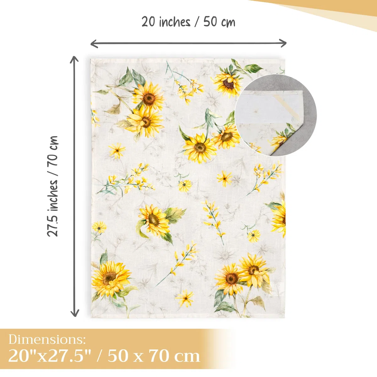 Maison d' Hermine Set di 3 strofinacci da cucina, 100% cotone, 70 cm x 50 cm, riutilizzabili, assorbenti, con anello per appendere, per cucina, sala da pranzo Primavera Estate (Candice)